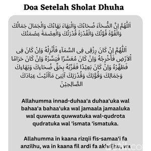 Doa Sholat Dhuha dan Artinya Agar Banyak Rezeki