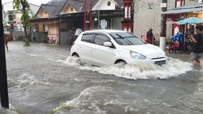 Genangan di Desa Merbung, Kecamatan Klaten, Senin (14/11/2022).