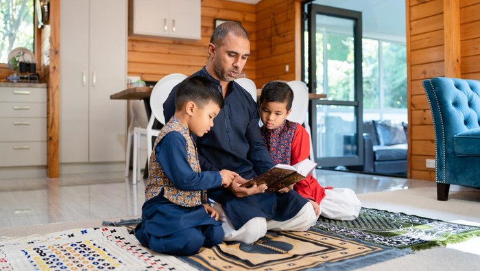 Reading Quran during Ramadan.