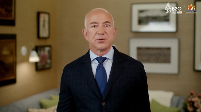 Jeff Bezos Berbicara Virtual di KTT G20 2022 dalam forum B20
