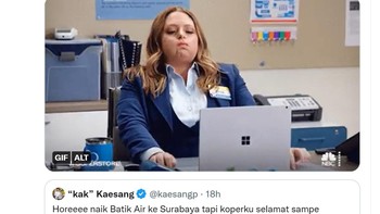 Meme ini ceritanya admin medsos Batik Air begitu dapat tweet dari Kaesang. Foto: Twitter
