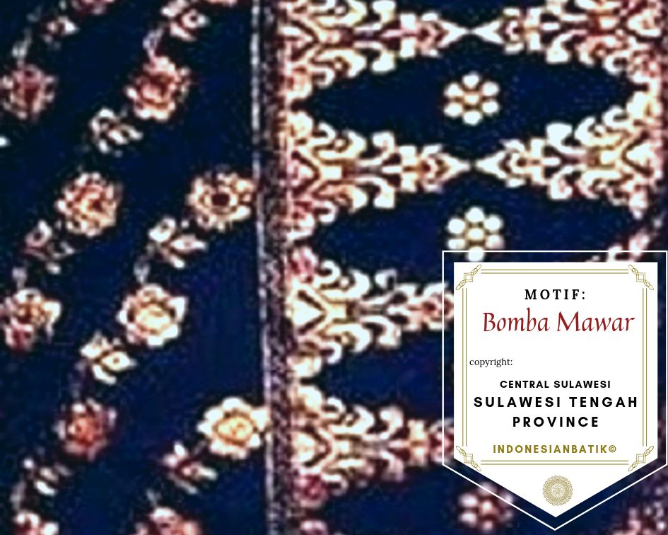 motif batik bomba mawar