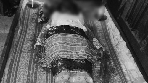 Korban theresia Tety yang ditemukan meninggal usai terseret banjir bersama suaminya