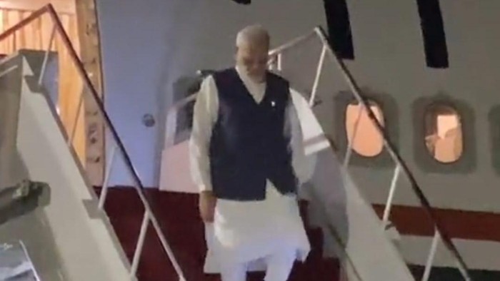 Perdana Menteri India Narendra Modi tiba di Bandara I Gusti Ngurah Rai, Bali. (Tangkapan Layar akun Instagram G20 Indonesia)