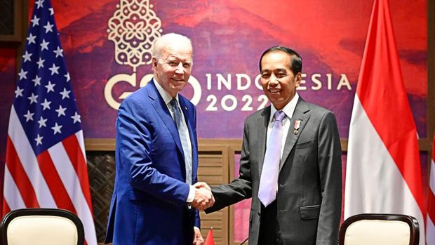 Presiden Jokowi bertemu dengan Presiden AS Joe Biden. (Biro Pers Sekretariat Presiden)