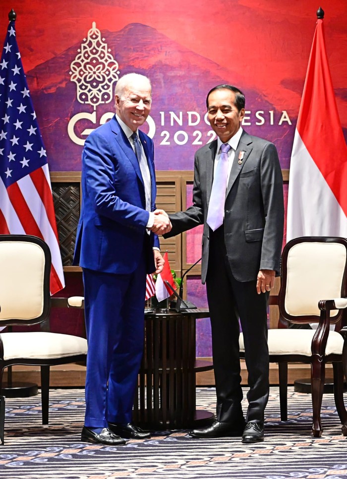 Presiden Jokowi bertemu dengan Presiden AS Joe Biden. (Biro Pers Sekretariat Presiden)