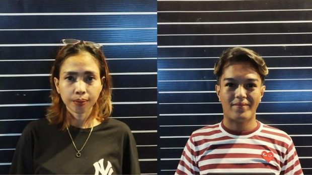 Tampang 2 muncikari yang ditangkap karena kasus prostitusi dua selebgram Makassar.