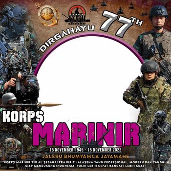 25 Twibbon HUT Marinir 2022: Link Download dan Cara Pakai