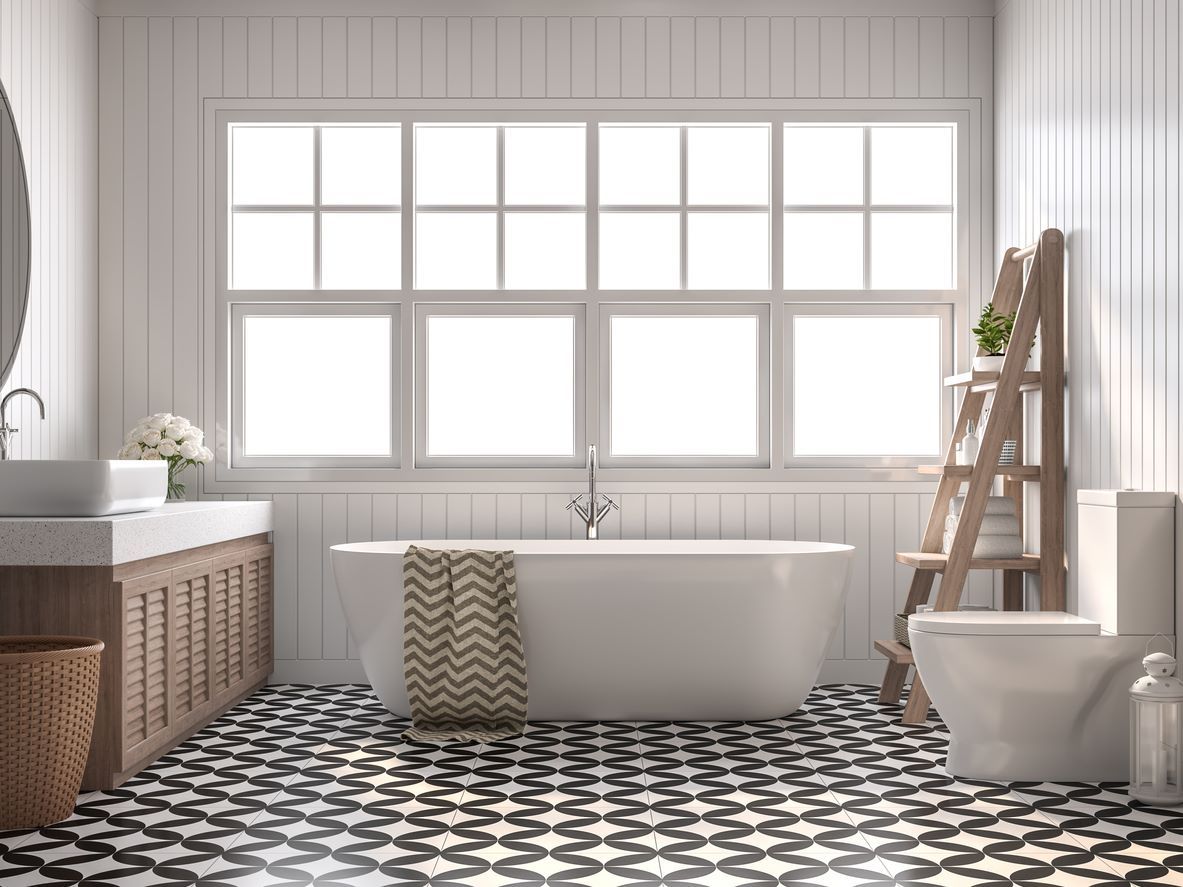 Ilustrasi desain kamar mandi.