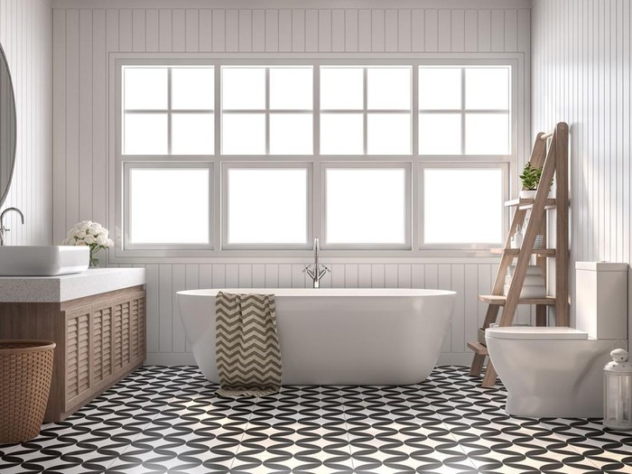 Ilustrasi desain kamar mandi.
