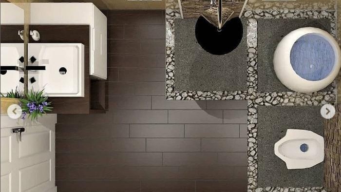 Ilustrasi desain kamar mandi.