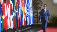 Perdana Menteri Kanada Justin Trudeau tiba di lokasi KTT G20 di Nusa Dua, Bali, Selasa (15/11/2022). ANTARA FOTO/Media Center G20 Indonesia/Akbar Nugroho Gumay.