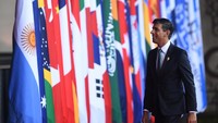 Perdana Menteri Inggris Rishi Sunak tiba di lokasi KTT G20 di Nusa Dua, Bali, Selasa (15/11/2022). ANTARA FOTO/Media Center G20 Indonesia/Akbar Nugroho Gumay.