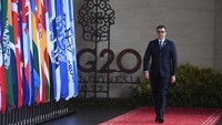 Menteri Luar Negeri Brazil Carlos Alberto Franco Franca tiba di lokasi KTT G20 di Nusa Dua, Bali, Selasa (15/11/2022). ANTARA FOTO/ Media Center G20 Indonesia/Akbar Nugroho Gumay.