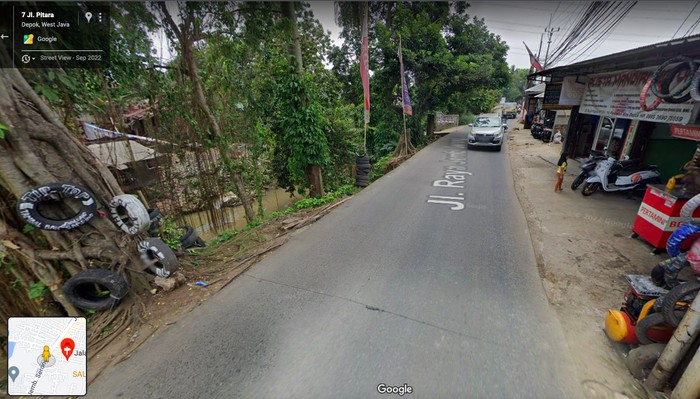 Jl Raya Pitara dekat Kali Licin, Pancoran Mas, Depok, Jawa Barat. (Sumber: Google Maps)