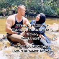 Geemie mengaku dengan tulus dan ikhlas mau menikah dengan wanita yang sudah mempunyai lima anak. Geemie kemudian bergurau karena anak istrinya ada yang sebaya dengannya. Foto: Dok. TikTok @geemie8599.