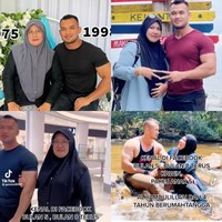Unggahan pasangan yang berasal dari Malaysia ini sudah ditonton lebih dari 81,5 ribu Views. Warganet langsung membanjiri kolom komentar. Ada yang mendoakan Geemie dan istri langgeng, hingga menyebut jika sudah jodoh tak akan ke mana. Foto: Dok. TikTok @geemie8599.