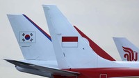 Perbandingan ekor pesawat Indonesia dan Korsel.