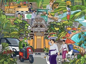 Objek-objek Lucu yang Muncul di Poster KTT G20 Jokowi