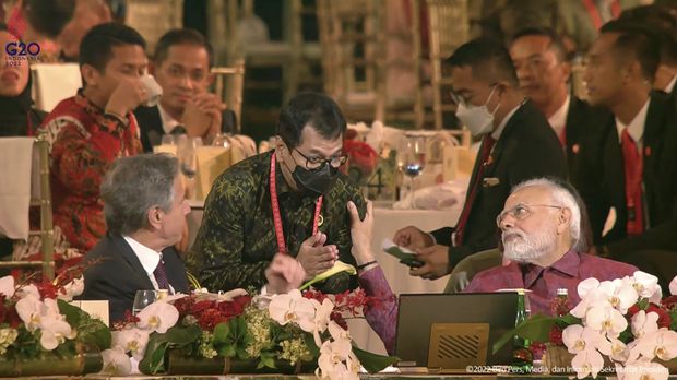 Sejumlah Delegasi Negara telah usai melaksanakan makan malam. (Tangkapan Layar Youtube Sekretariat Presiden)