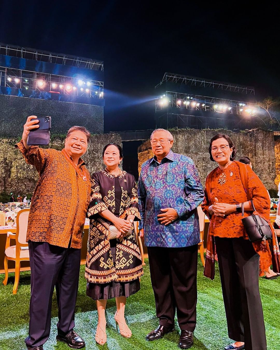 Airlangga Hartarto, Puan Maharani, SBY, dan Sri Mulyani (dok. IG Puan).