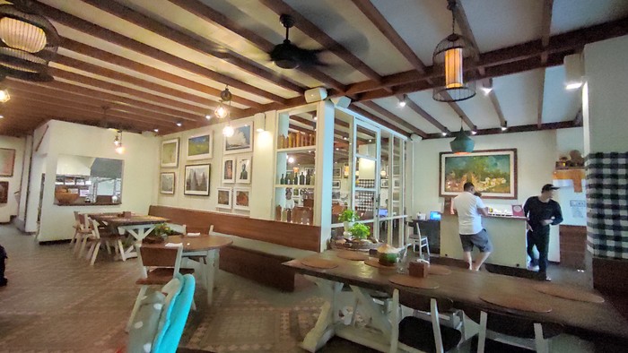 Art Cafe Bumbu Bali di Nusa Dua, Badung yang jadi lokasi pertemuan PM Kanada dan PM Inggris.