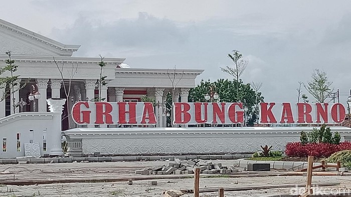 Gedung pertemuan yang akan dinamai Grha Bung Karno di Klaten, Rabu (16/11/2022).