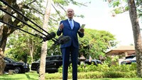 Presiden AS Joe Biden berbicara tentang situasi di Polandia dalam jumpa pers di Bali, Rabu 16 November 2022.