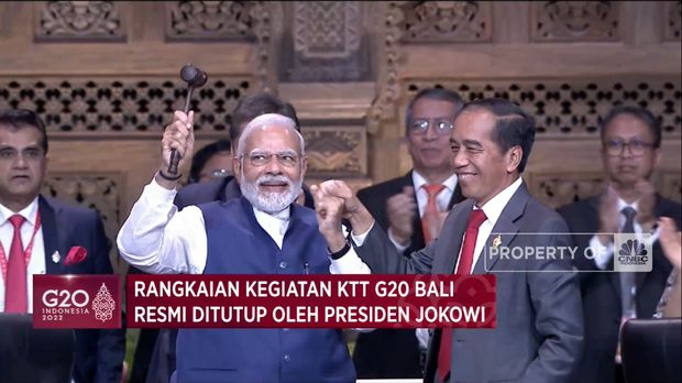 Jokowi Resmi Serahkan Presidensi G20 ke India(CNBC Indonesia TV)