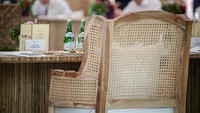 Kursi untuk Menlu Rusia Sergei Lavrov tampak kosong saat jamuan makan siang KTT G20 di Bali pada Selasa 15 November 2022. Kay Nietfeld/picture alliance via Getty Images.