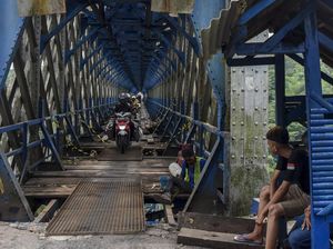 Jembatan Peninggalan Belanda di Ciamis Ini Tengah Diperbaiki
