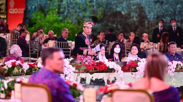 Presiden dan Ibu Iriana Gelar Jamuan Santap Malam bagi Para Pemimpin G20. (Muchlis Jr - Biro Pers Sekretariat Presiden)