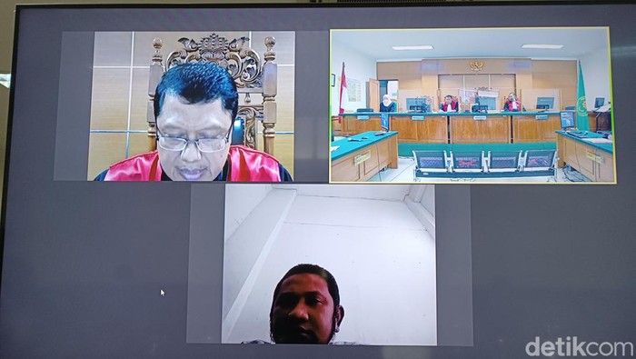 Sidang vonis hakim nyabu Yudi Rozadinata di PN Serang (Foto: Bahtiar/Detikcom)
