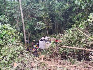 Bus Bawa 20 Atlet Jatuh di Jurang Berau, Ada Korban Patah Kaki-Dada Luka
