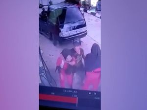 Detik-detik Pegawai SPBU di Cianjur Dipiting Pria Pembawa Jerigen