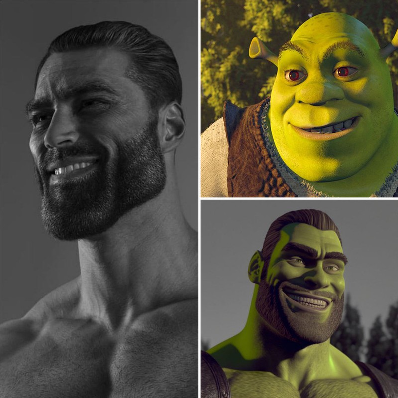 Dua gambar disatukan AI