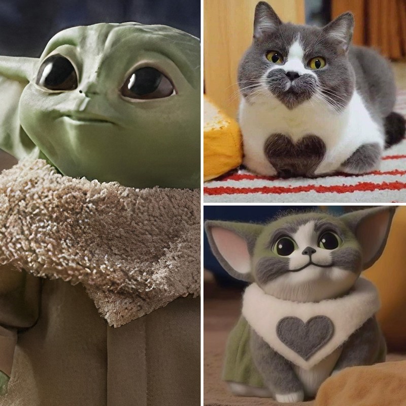 Dua gambar disatukan AI