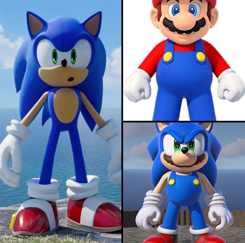 Dua gambar disatukan AI