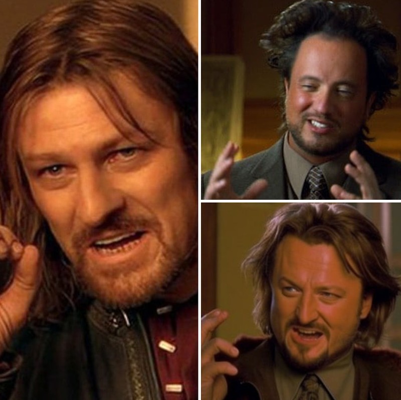 Dua gambar disatukan AI