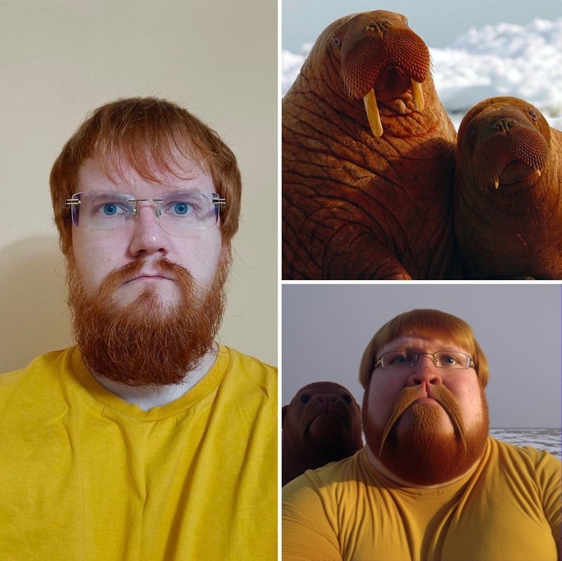 Dua gambar disatukan AI