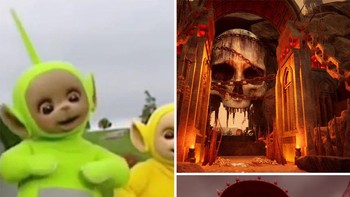 Teletubbies disatukan dengan tengkorak. Foto: Ai molodca