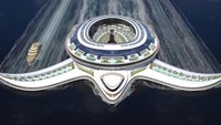 Terayacht Pangeos ditenagai sembilan mesin yang sepenuhnya bertenaga listrik. Mesin-mesin ini akan menjaga kapal pada kecepatan konstan 5 knot. (Lazzarini Design)