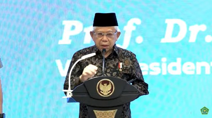 Wapres Maruf Amin saat membuka forum H20 di Semarang Jawa Tengah, Kamis (17/11/2022).