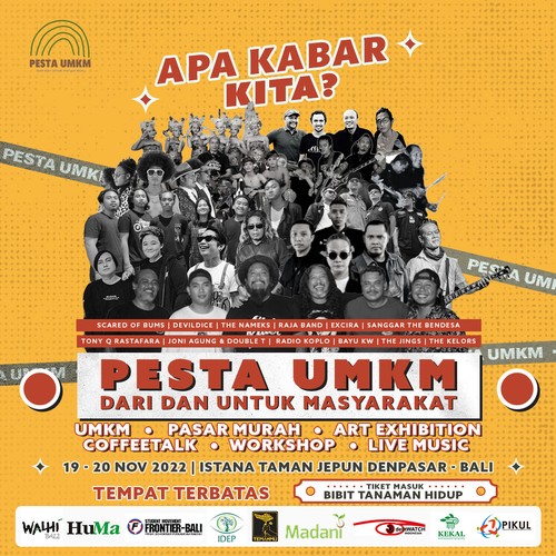 Pesta UMKM bertajuk “Apa Kabar Kita” di Denpasar digelar pada 19-20 November 2022. Foto: IST