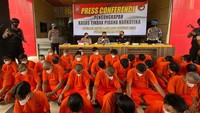 Sebanyak 34 tersangka diamankan dalam Operasi Anti Narkoba Lancang Kuning 2022.