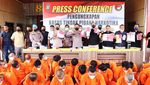 Polres Rokan Hulu Gulung 34 Tersangka Narkotika