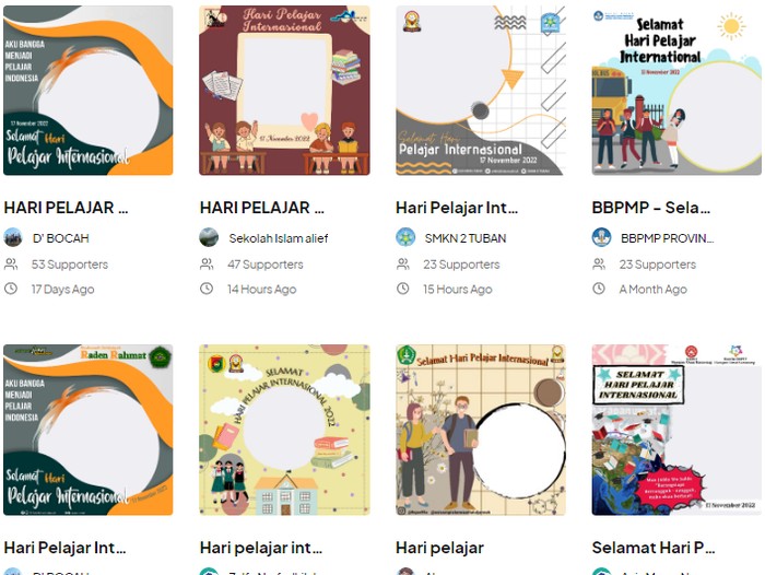 Twibbon Hari Pelajar Internasional.