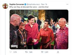 Singgung Batik G20, Corcoran Trending di Twitter