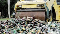 Kebanyakan miras yang berhasil disita berasal dari Jakarta Selatan.