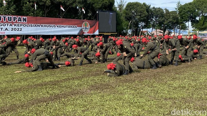 Diklati Polisi Hutan di Sukabumi.